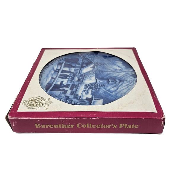 Vtg Christmas Wall Plate "Mittenwald" Bavaria Germany 1978 BAREUTHER Cottagecore - Picture 8 of 12